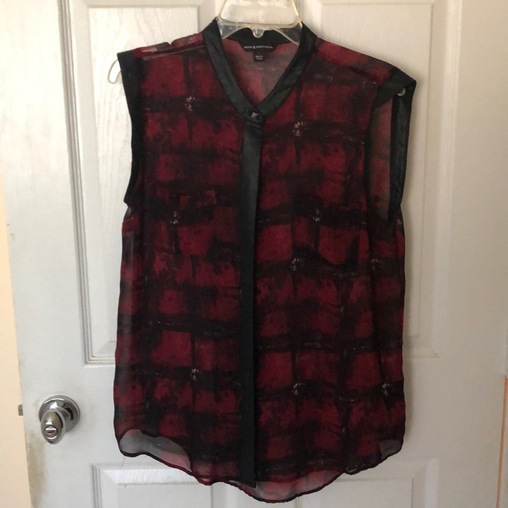 Sheer sleeveless top